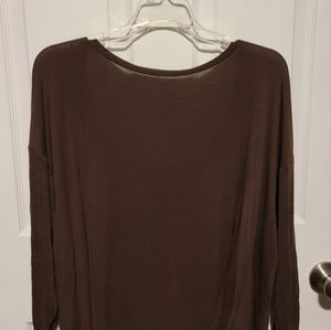 Lane Bryant 3/4 slv mixed media shirt